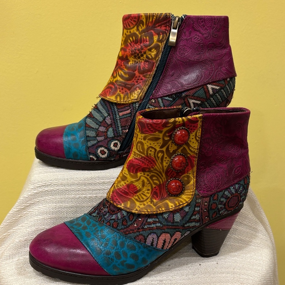 Colorful Women's Ankle Boots